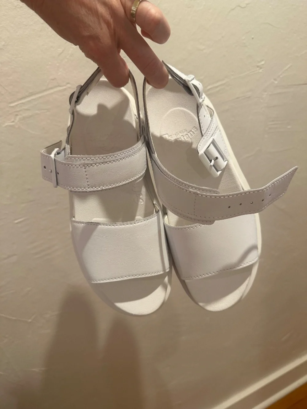 Dr. Martens Voss Mono Platform Sandals - White - US 7